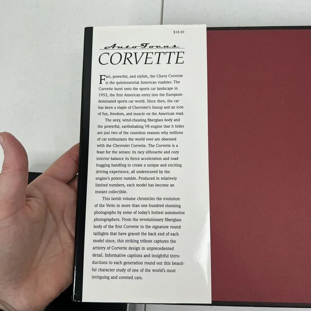 Auto Focus Corvette by Richard Lentinelto - First‎ Edition 1999 Hardback